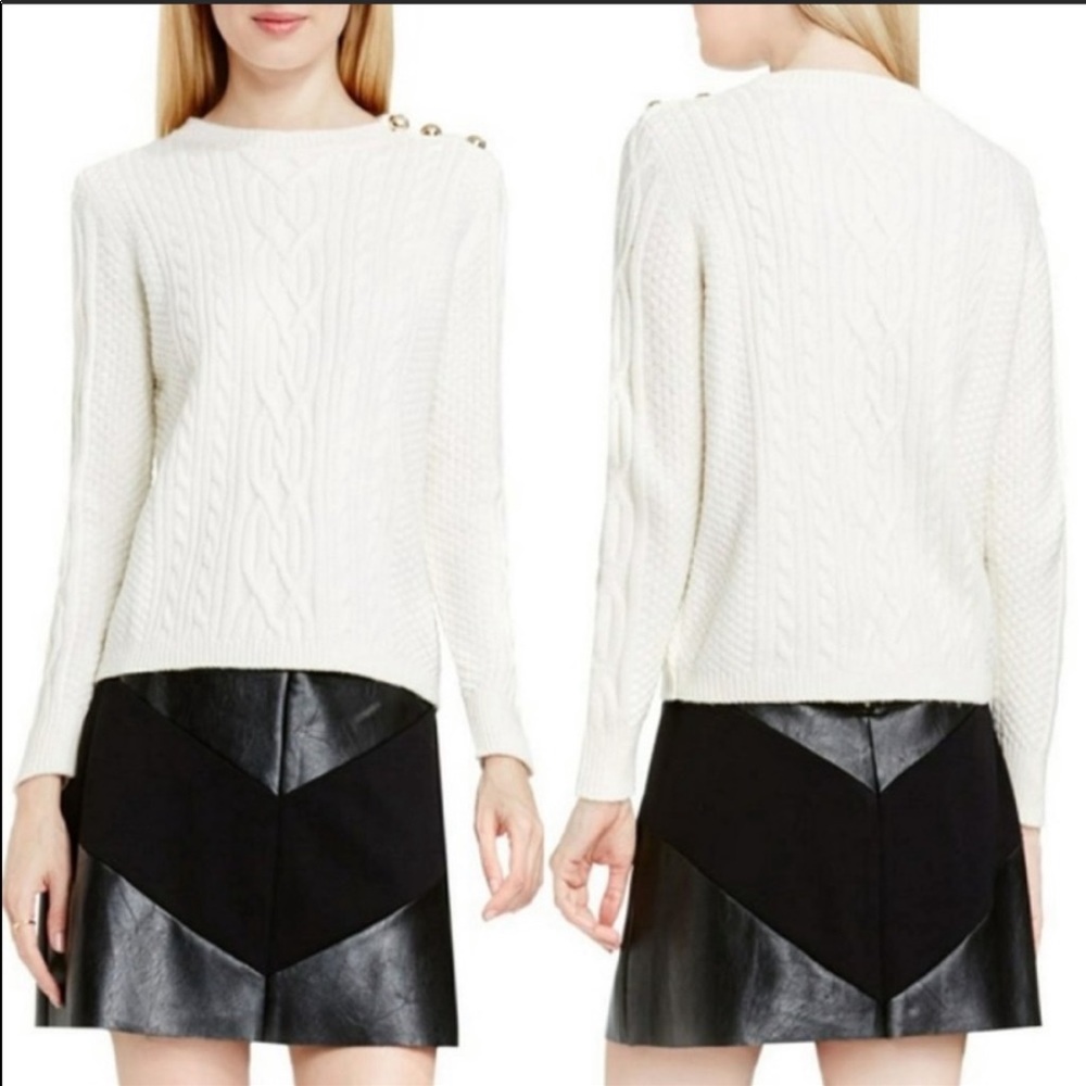 Vince Camuto Button Sweater